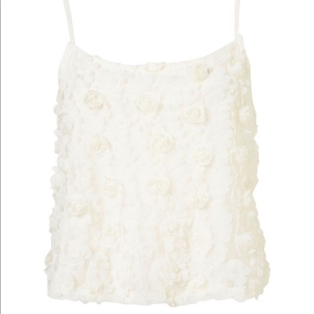 Topshop 3D floral cami top
